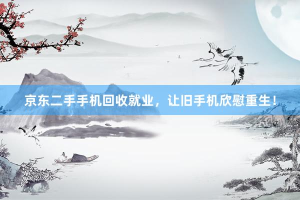 京东二手手机回收就业，让旧手机欣慰重生！